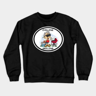 Chilling and a Grilling "Fritts Cartoons Crewneck Sweatshirt